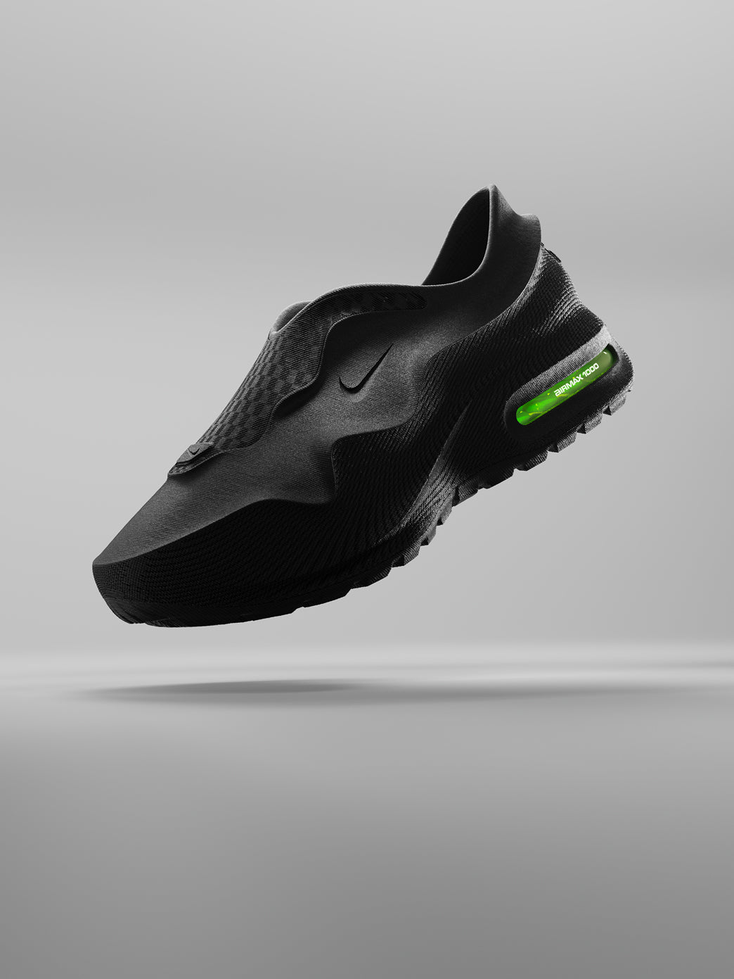 NIKE AIR MAX 1000 - black/volt | printed with Zellerfeld